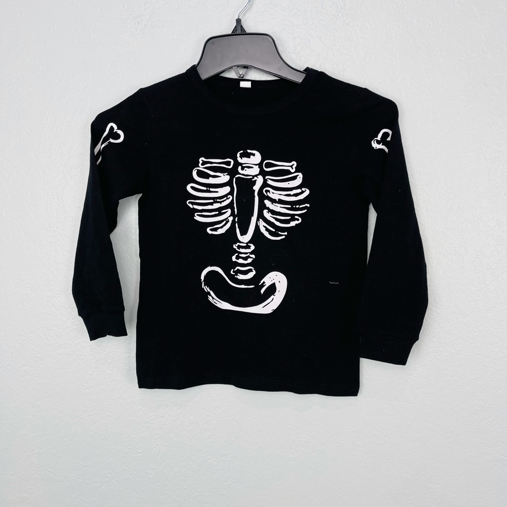 NWOT YOUTH BOY SKELETON BLACK BONES PRINT PIJAMAS - Picture 3 of 7